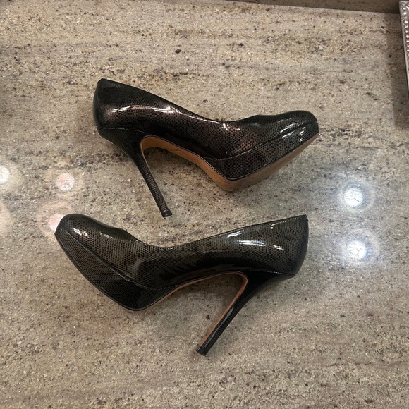 Joan & David Shoes - Joan & David Patent Snakeskin Stilleto Pumps